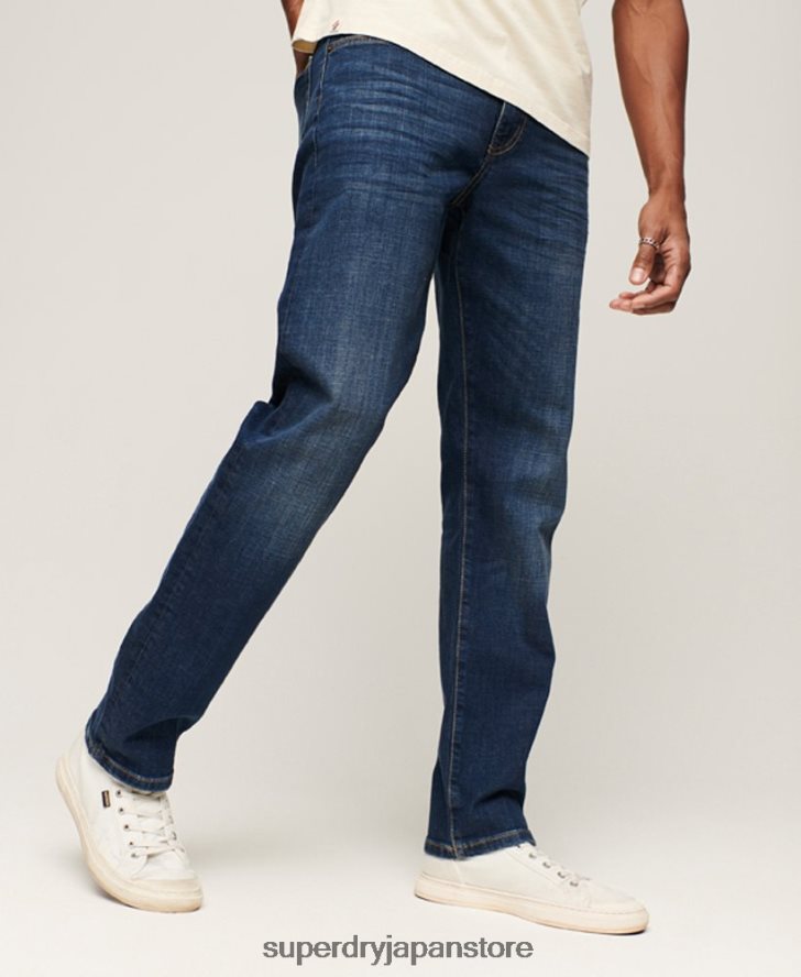 オーガニックコットン スリムストレートジーンズ 男性 Superdry 衣類 青 2J62PZ1225