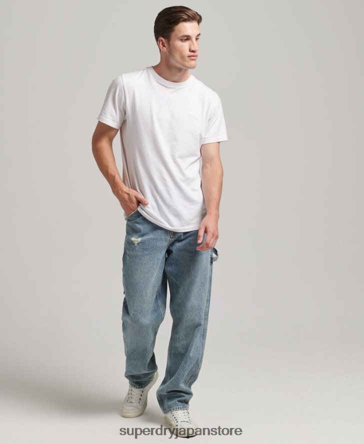 オーガニックコットン カーペンター ジーンズ 男性 Superdry 衣類 ライトブルー 2J62PZ1226