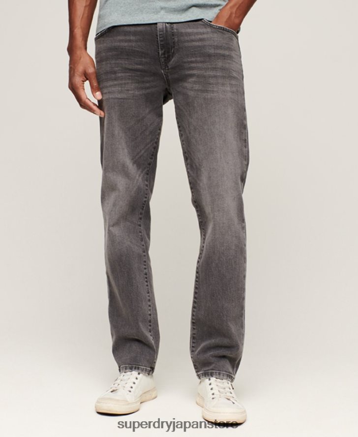 オーガニックコットン スリムストレートジーンズ 男性 Superdry 衣類 グレー 2J62PZ1227
