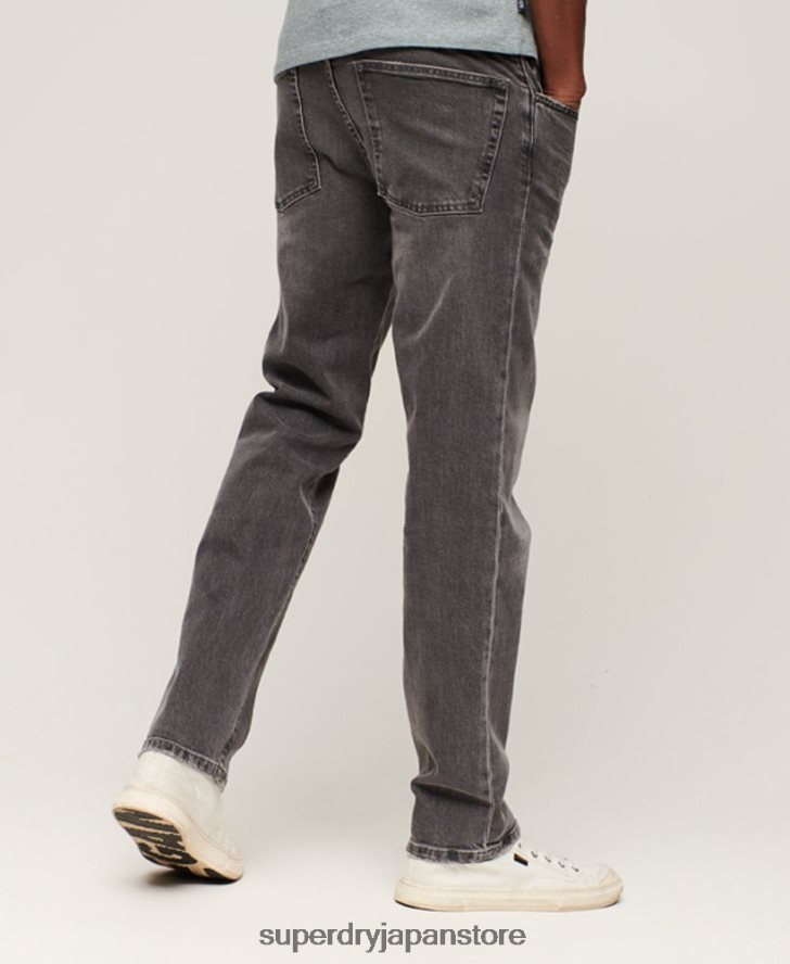 オーガニックコットン スリムストレートジーンズ 男性 Superdry 衣類 グレー 2J62PZ1227