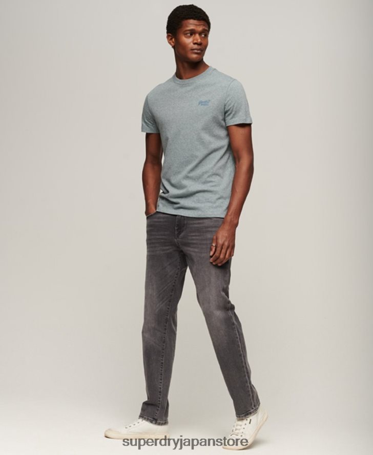 オーガニックコットン スリムストレートジーンズ 男性 Superdry 衣類 グレー 2J62PZ1227