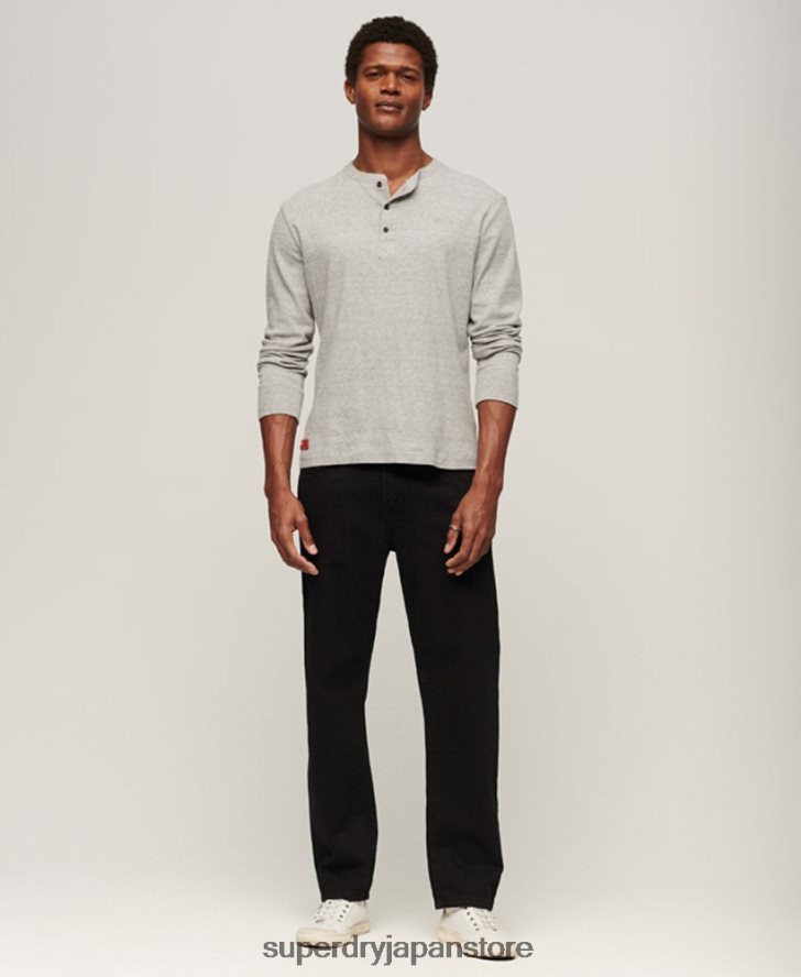 オーガニックコットン ストレートジーンズ 男性 Superdry 衣類 黒 2J62PZ1228