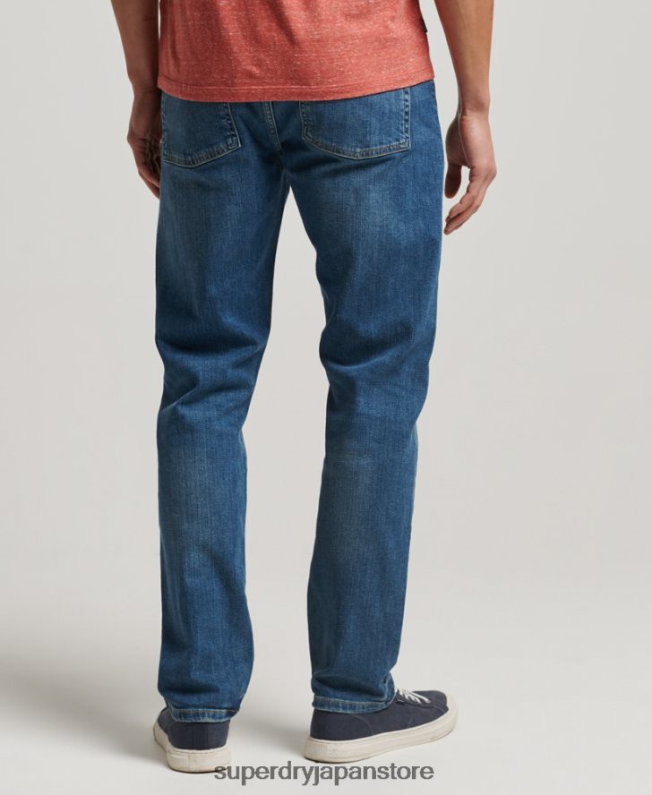 オーガニックコットン スリムストレートジーンズ 男性 Superdry 衣類 青 2J62PZ1229