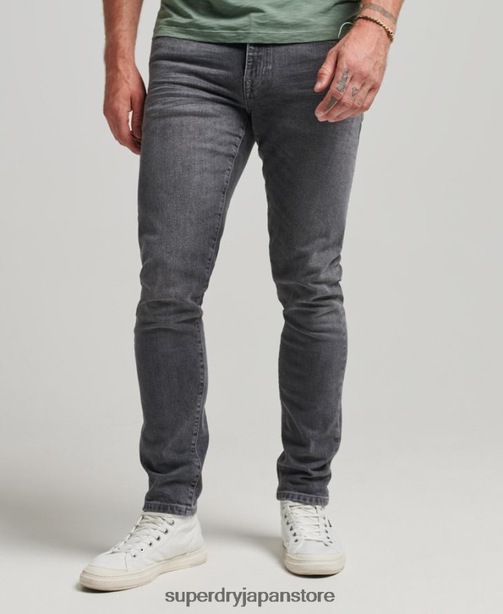 オーガニックコットンスリムジーンズ 男性 Superdry 衣類 グレー 2J62PZ1230