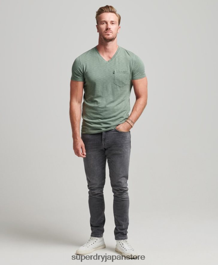オーガニックコットンスリムジーンズ 男性 Superdry 衣類 グレー 2J62PZ1230