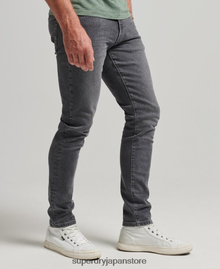 オーガニックコットンスリムジーンズ 男性 Superdry 衣類 グレー 2J62PZ1230