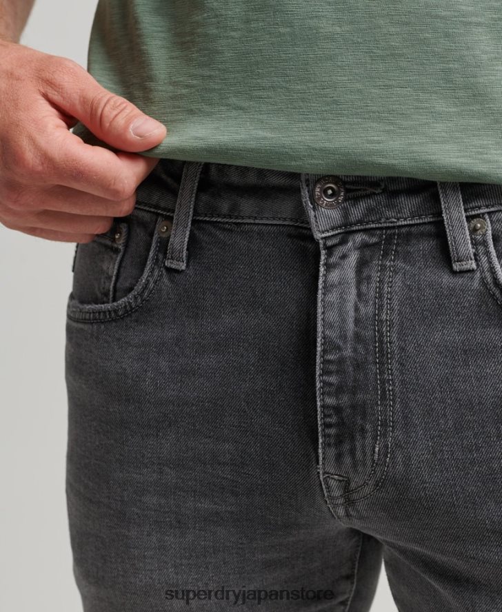 オーガニックコットンスリムジーンズ 男性 Superdry 衣類 グレー 2J62PZ1230