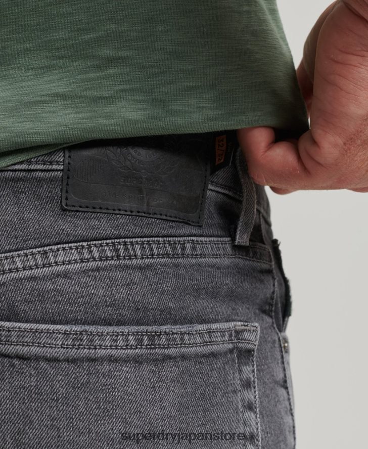オーガニックコットンスリムジーンズ 男性 Superdry 衣類 グレー 2J62PZ1230