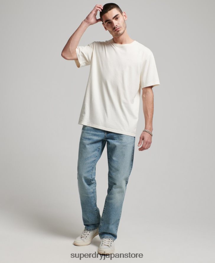 オーガニックコットン ストレートジーンズ 男性 Superdry 衣類 ライトブルー 2J62PZ1231