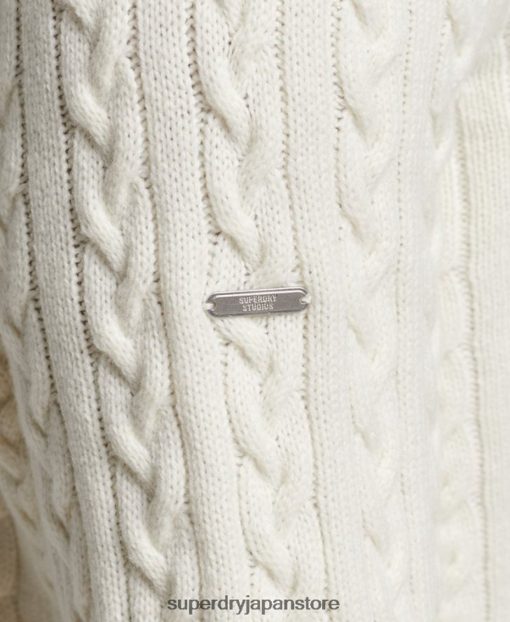 ケーブルロールネックセーター 男性 Superdry 衣類 クリーム 2J62PZ1245