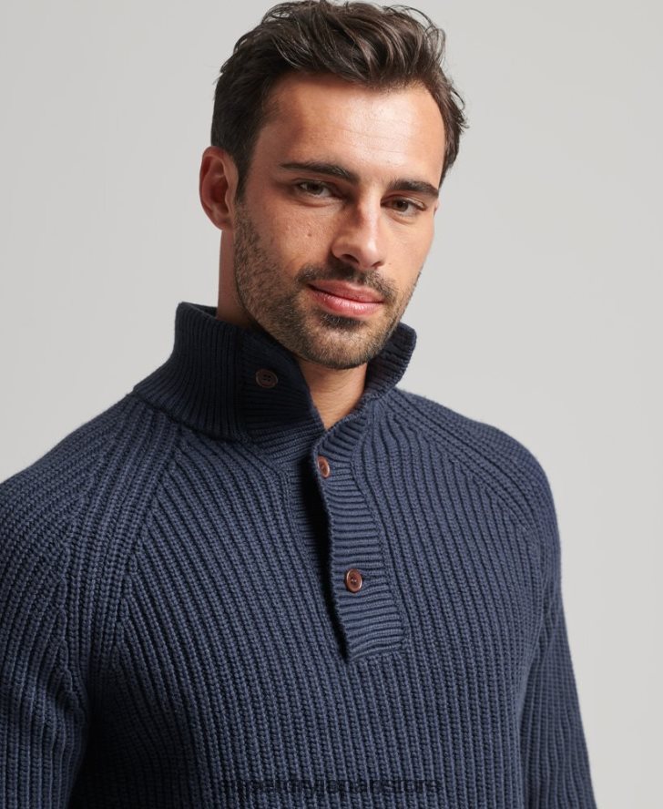 ヘンリージャンパー 男性 Superdry 衣類 海軍 2J62PZ1255