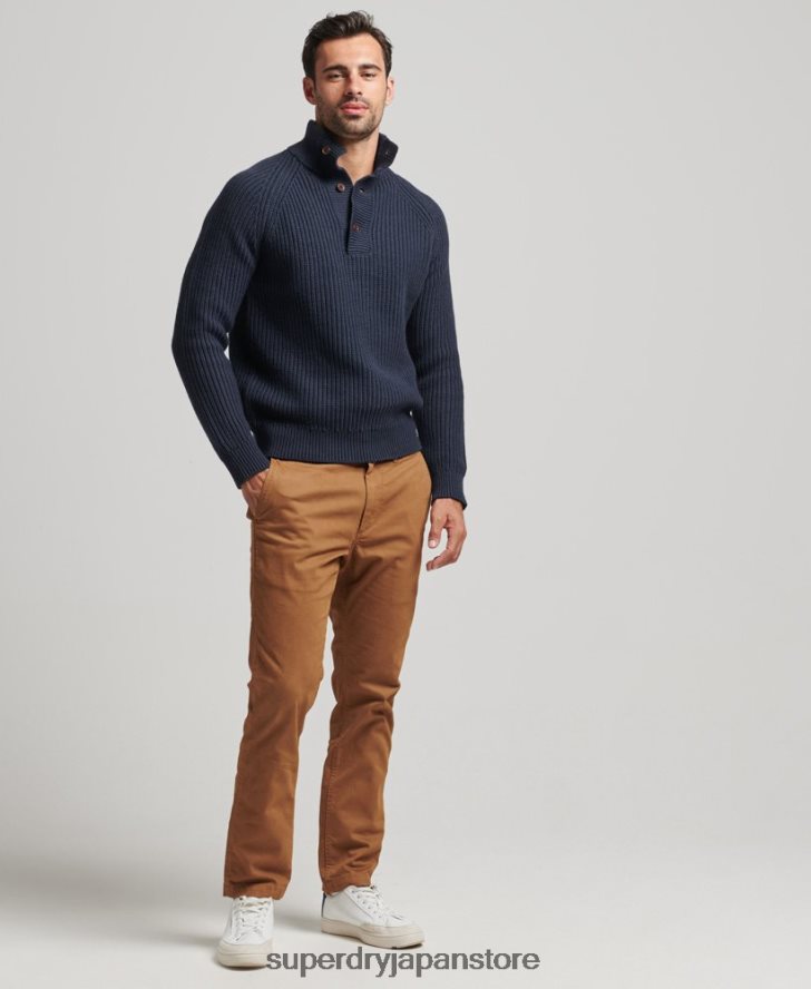 ヘンリージャンパー 男性 Superdry 衣類 海軍 2J62PZ1255