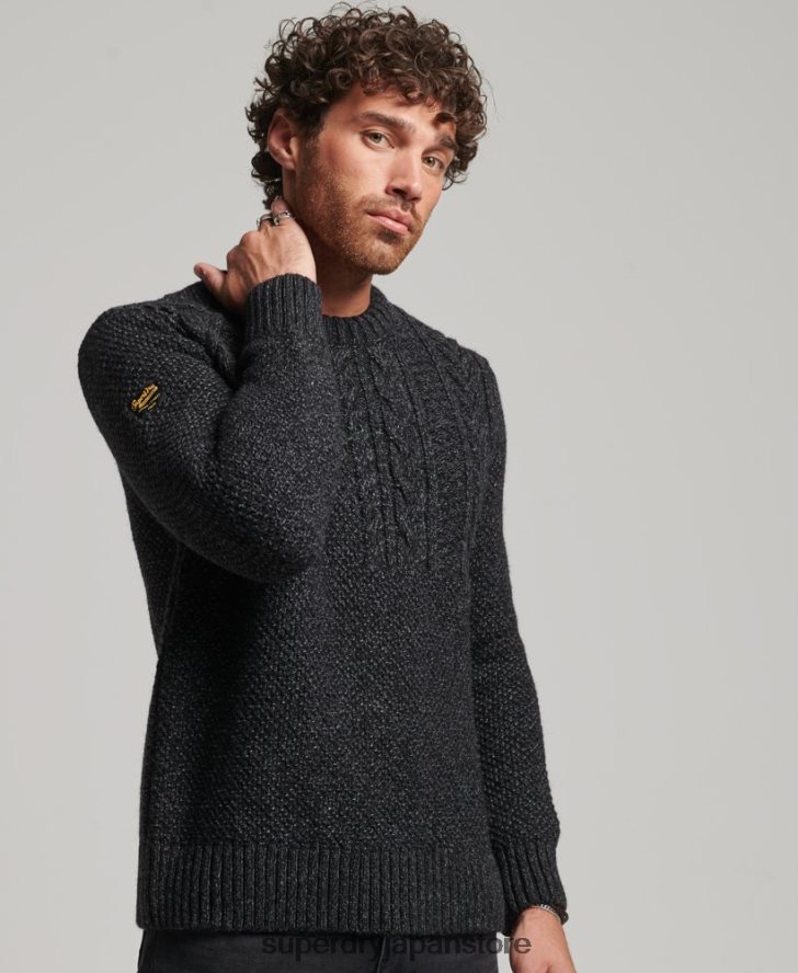 ジェイコブ クルージャンパー 男性 Superdry 衣類 黒 2J62PZ1259