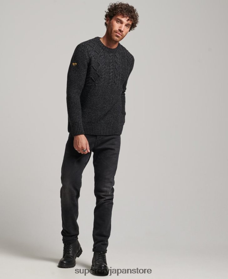 ジェイコブ クルージャンパー 男性 Superdry 衣類 黒 2J62PZ1259
