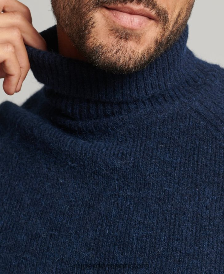 アルパカチャンキーロールネックセーター 男性 Superdry 衣類 海軍 2J62PZ1262