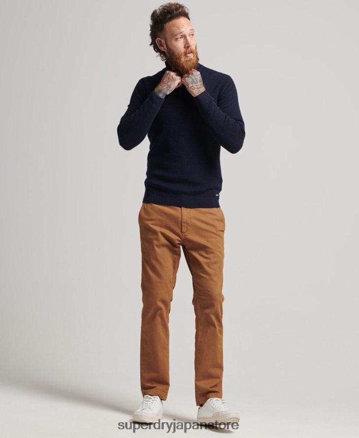 スタジオメリノヘンリージャンパー 男性 Superdry 衣類 海軍 2J62PZ1266