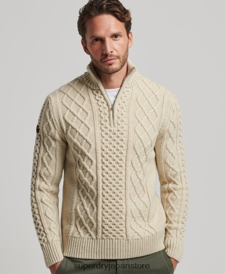 ヴィンテージ ジェイコブ ヘンリー ジャンパー 男性 Superdry 衣類 クリーム 2J62PZ1268