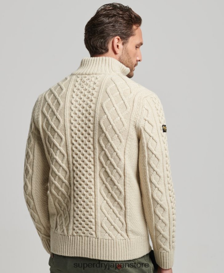 ヴィンテージ ジェイコブ ヘンリー ジャンパー 男性 Superdry 衣類 クリーム 2J62PZ1268