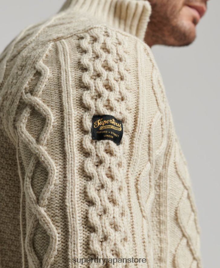 ヴィンテージ ジェイコブ ヘンリー ジャンパー 男性 Superdry 衣類 クリーム 2J62PZ1268