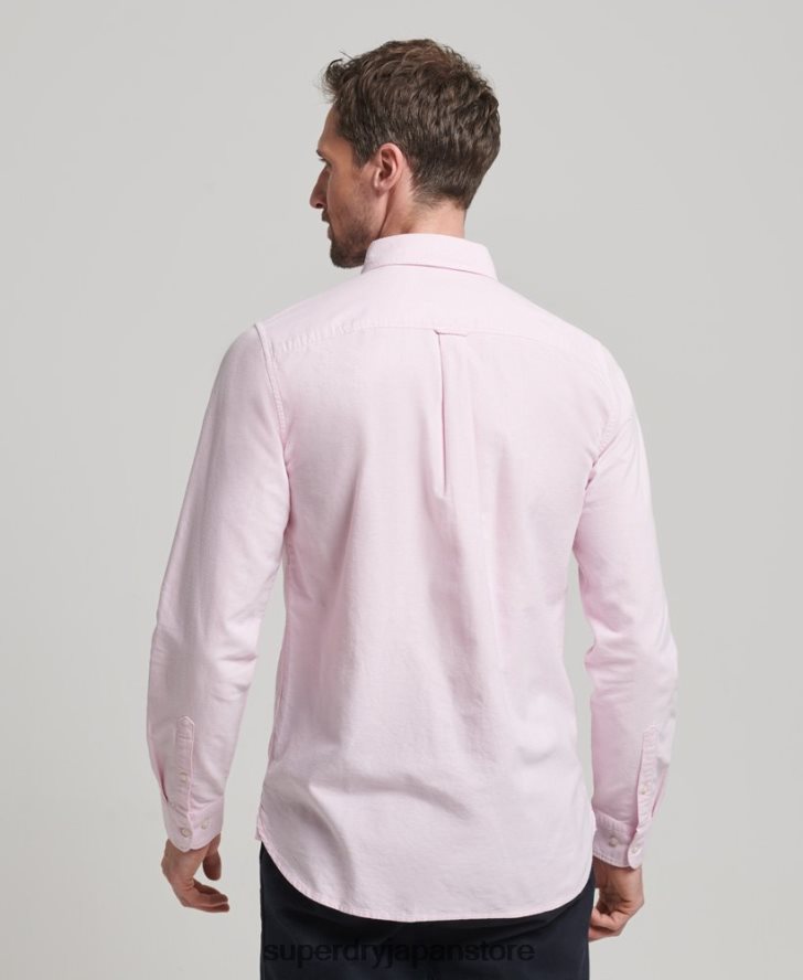 ウォッシュドオックスフォードシャツ 男性 Superdry 衣類 ピンク 2J62PZ126