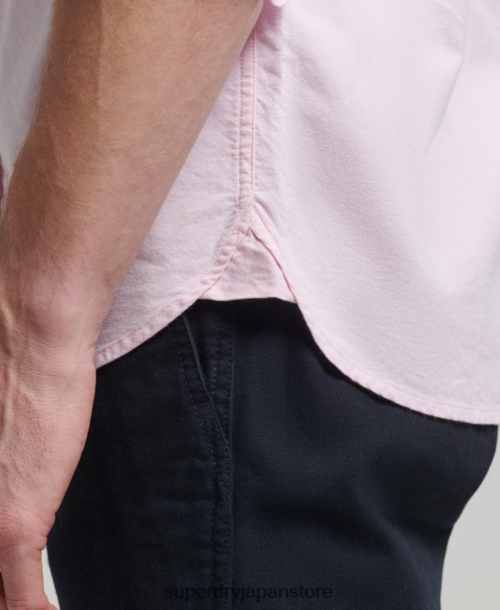 ウォッシュドオックスフォードシャツ 男性 Superdry 衣類 ピンク 2J62PZ126