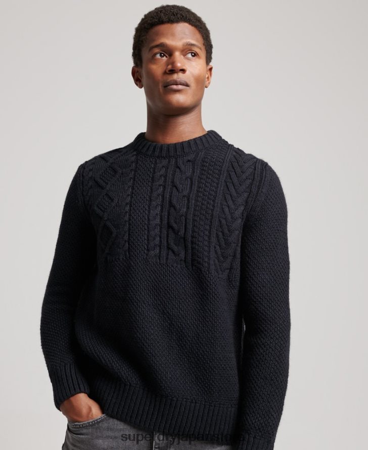 ジェイコブ クルージャンパー 男性 Superdry 衣類 海軍 2J62PZ1272