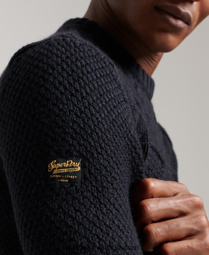 ジェイコブ クルージャンパー 男性 Superdry 衣類 海軍 2J62PZ1272