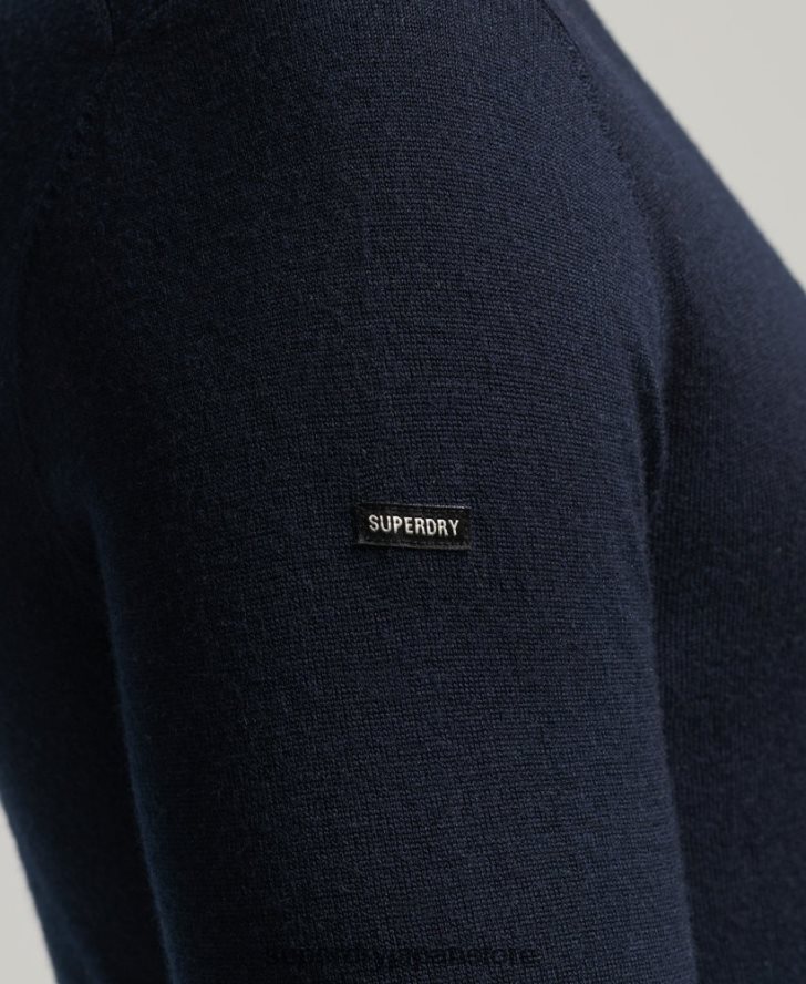 スタジオメリノロールネックセーター 男性 Superdry 衣類 海軍 2J62PZ1274