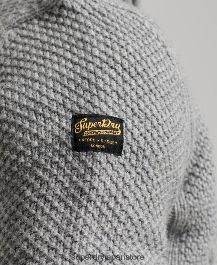 ヴィンテージ ジェイコブ ヘンリー ジャンパー 男性 Superdry 衣類 ライトグレー 2J62PZ1275