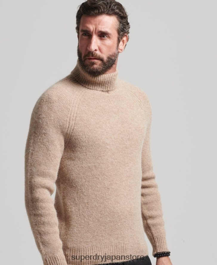 アルパカチャンキーロールネックセーター 男性 Superdry 衣類 グレー 2J62PZ1276