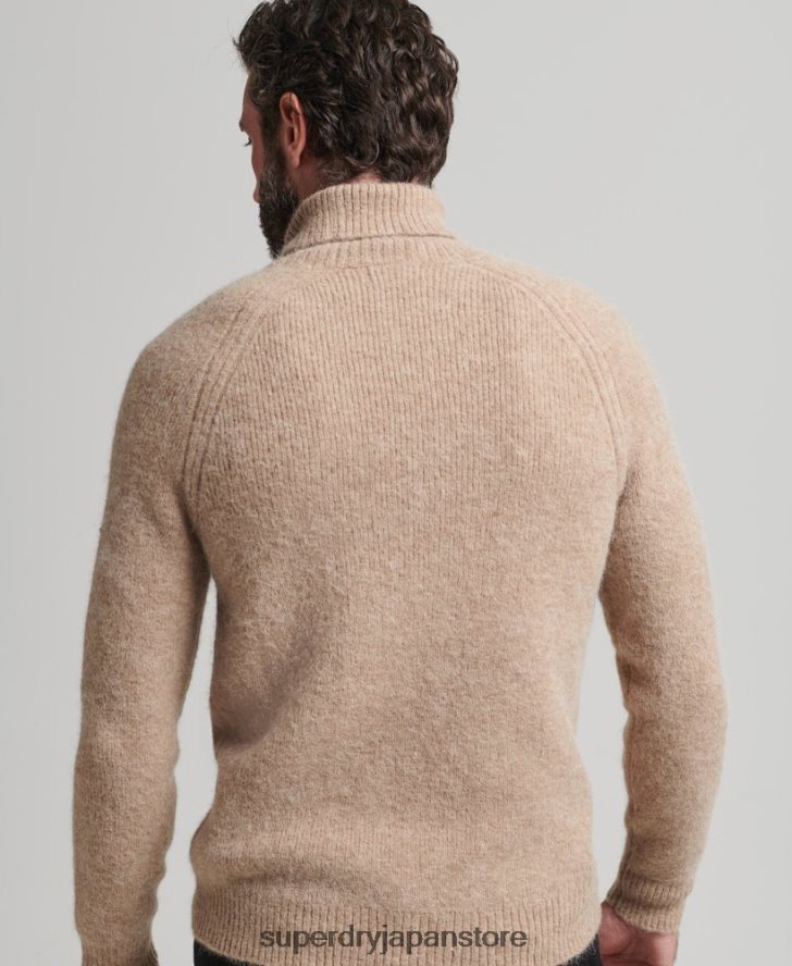 アルパカチャンキーロールネックセーター 男性 Superdry 衣類 グレー 2J62PZ1276