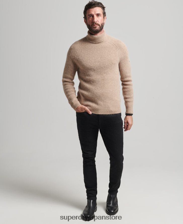 アルパカチャンキーロールネックセーター 男性 Superdry 衣類 グレー 2J62PZ1276