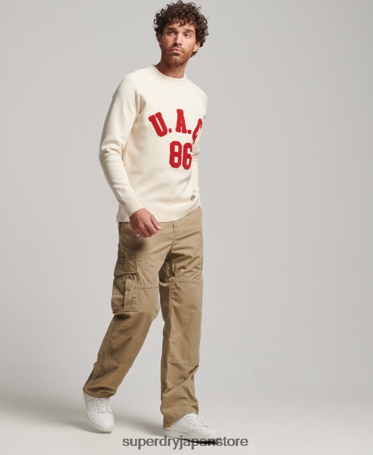 代表チームクルージャンパー 男性 Superdry 衣類 クリーム 2J62PZ1277