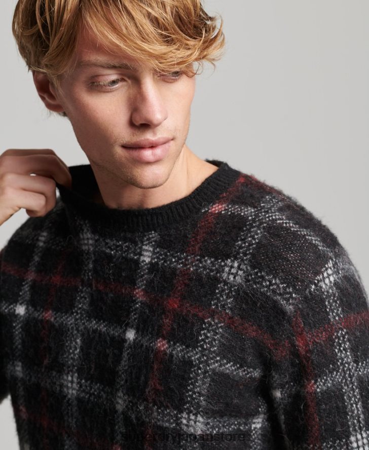 パターンクルージャンパー 男性 Superdry 衣類 黒 2J62PZ1279