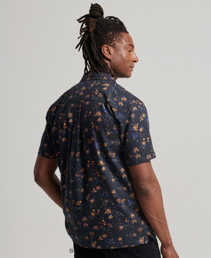 オープンカラーシャツ 男性 Superdry 衣類 黒 2J62PZ127
