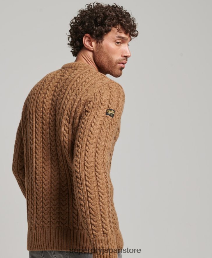 ジェイコブ クルージャンパー 男性 Superdry 衣類 茶色 2J62PZ1283