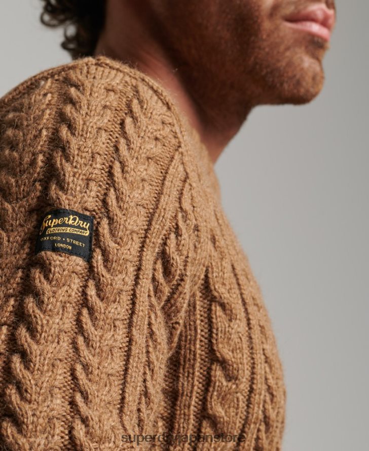 ジェイコブ クルージャンパー 男性 Superdry 衣類 茶色 2J62PZ1283