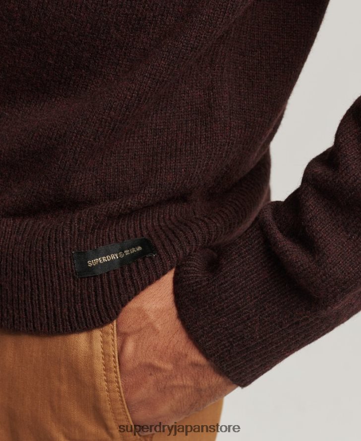 ラムウール クルージャンパー 男性 Superdry 衣類 茶色 2J62PZ1284