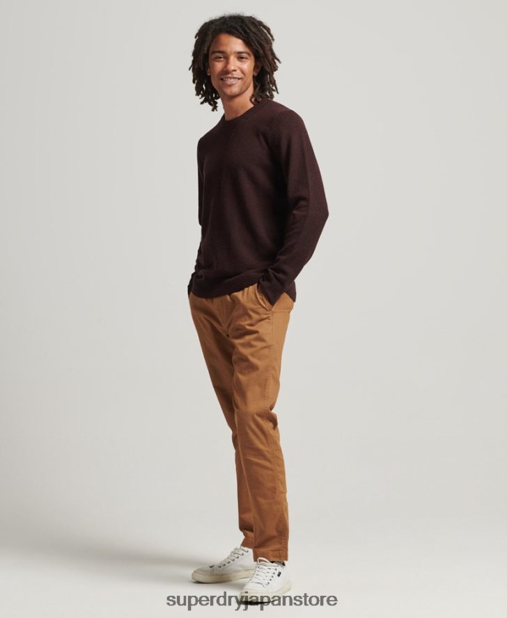 ラムウール クルージャンパー 男性 Superdry 衣類 茶色 2J62PZ1284