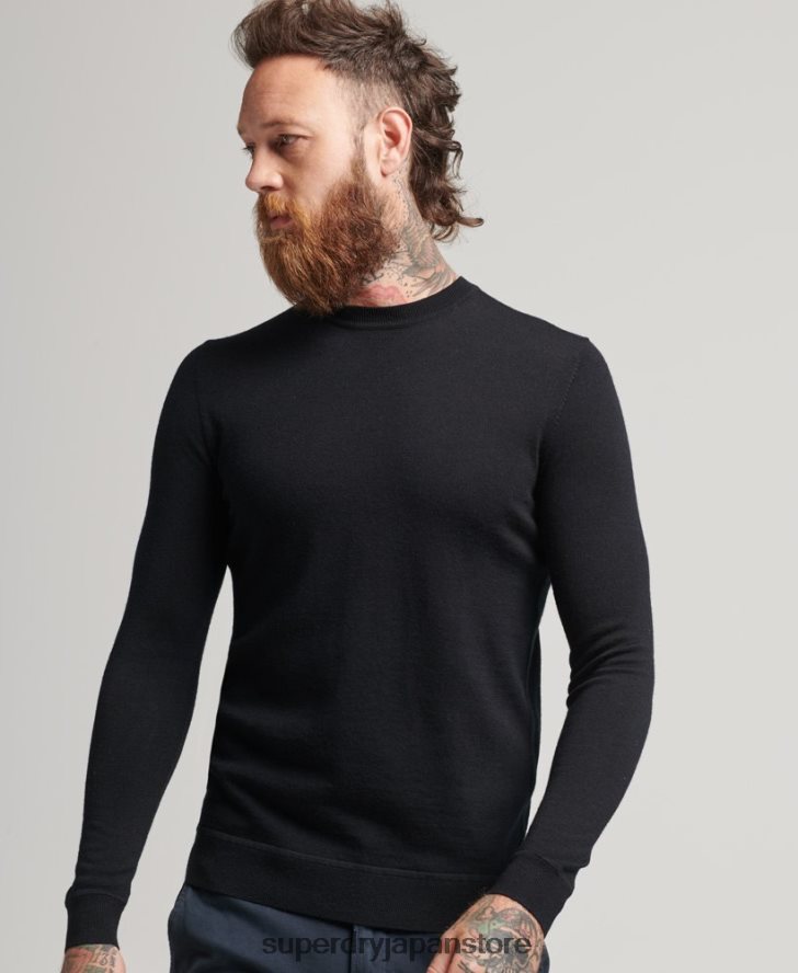 スタジオメリノクルージャンパー 男性 Superdry 衣類 黒 2J62PZ1286
