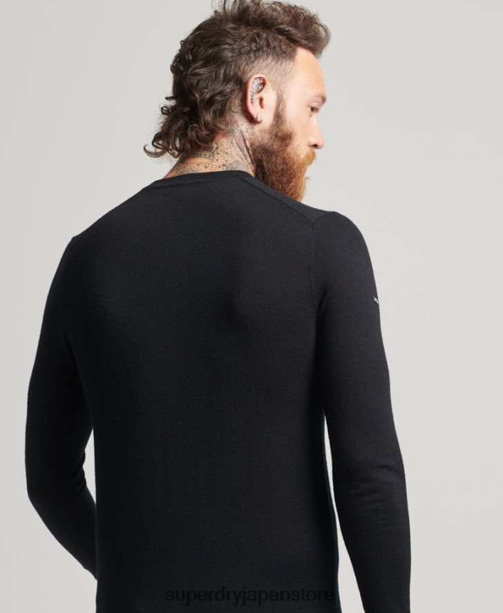 スタジオメリノクルージャンパー 男性 Superdry 衣類 黒 2J62PZ1286