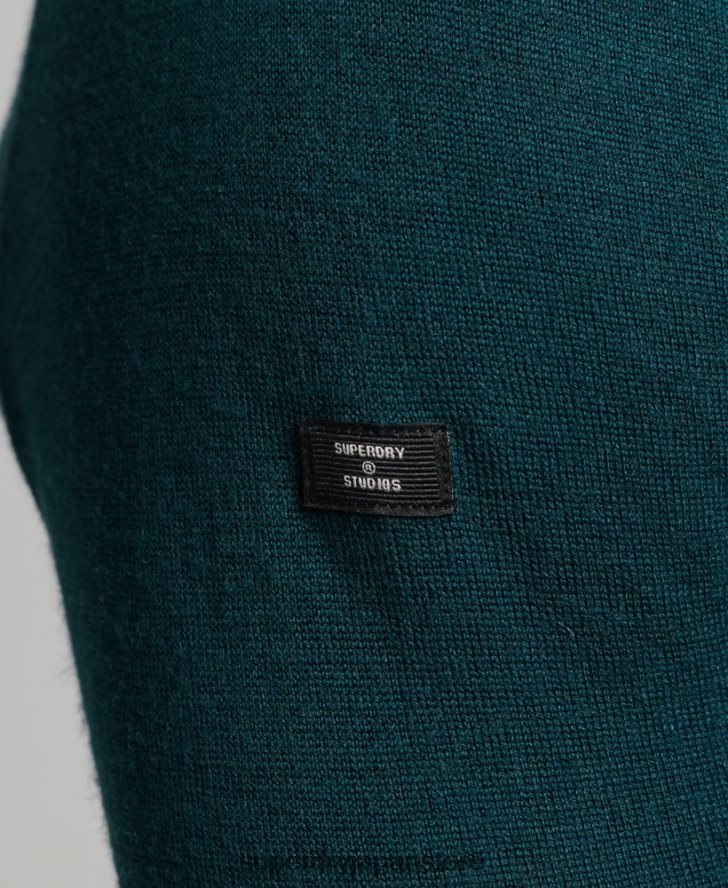 メリノロールネックセーター 男性 Superdry 衣類 緑 2J62PZ1291