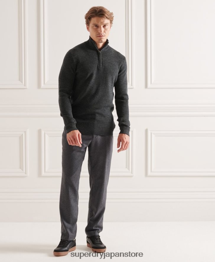 スタジオメリノヘンリージャンパー 男性 Superdry 衣類 濃い灰色 2J62PZ1293