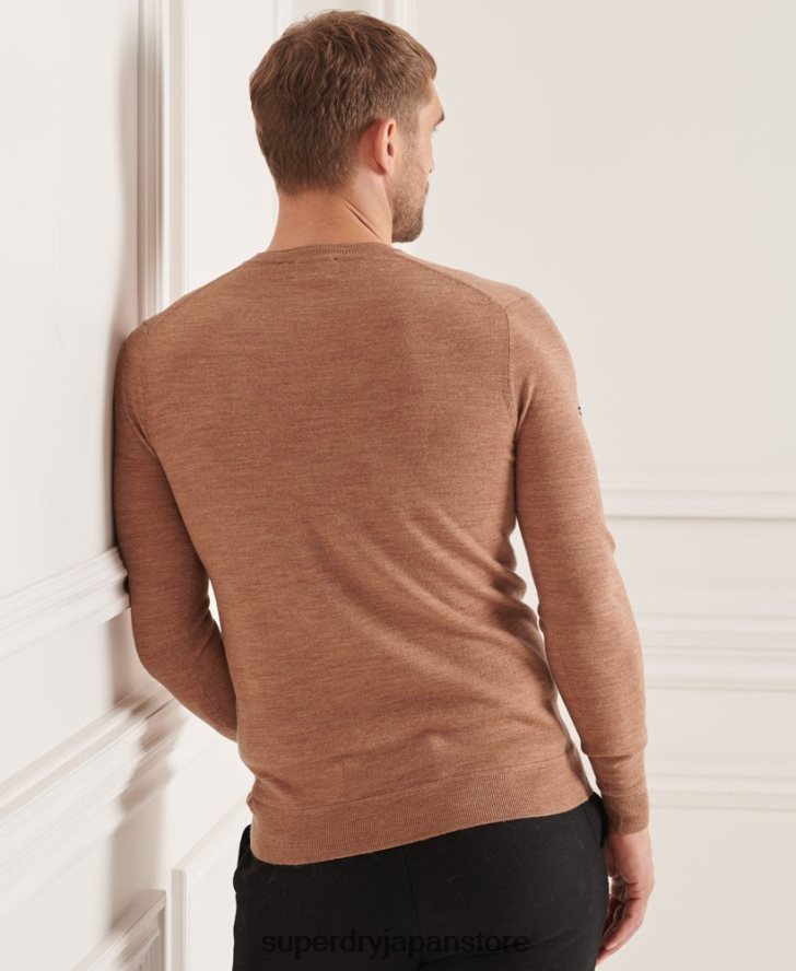 スタジオメリノクルージャンパー 男性 Superdry 衣類 ベージュ 2J62PZ1294