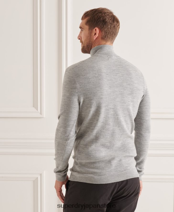 スタジオメリノヘンリージャンパー 男性 Superdry 衣類 グレー 2J62PZ1295