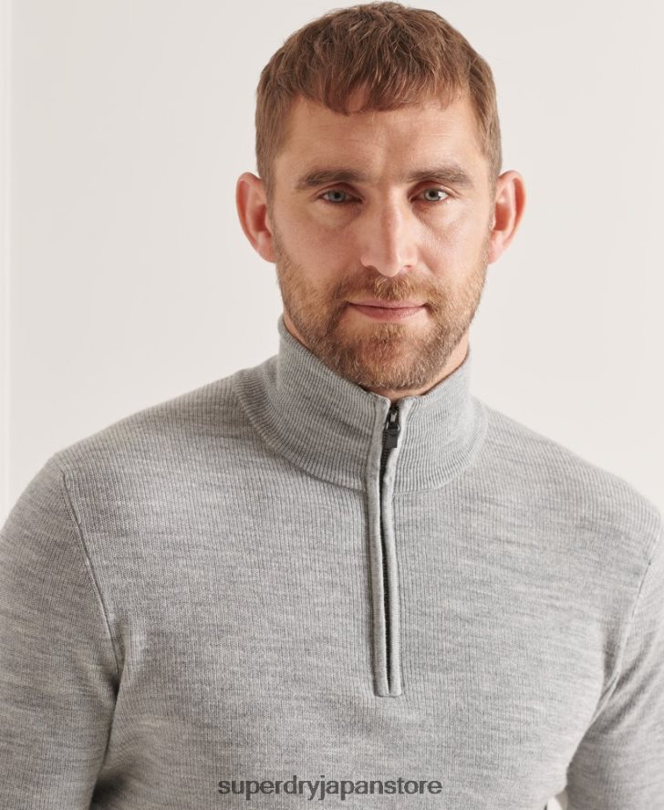 スタジオメリノヘンリージャンパー 男性 Superdry 衣類 グレー 2J62PZ1295