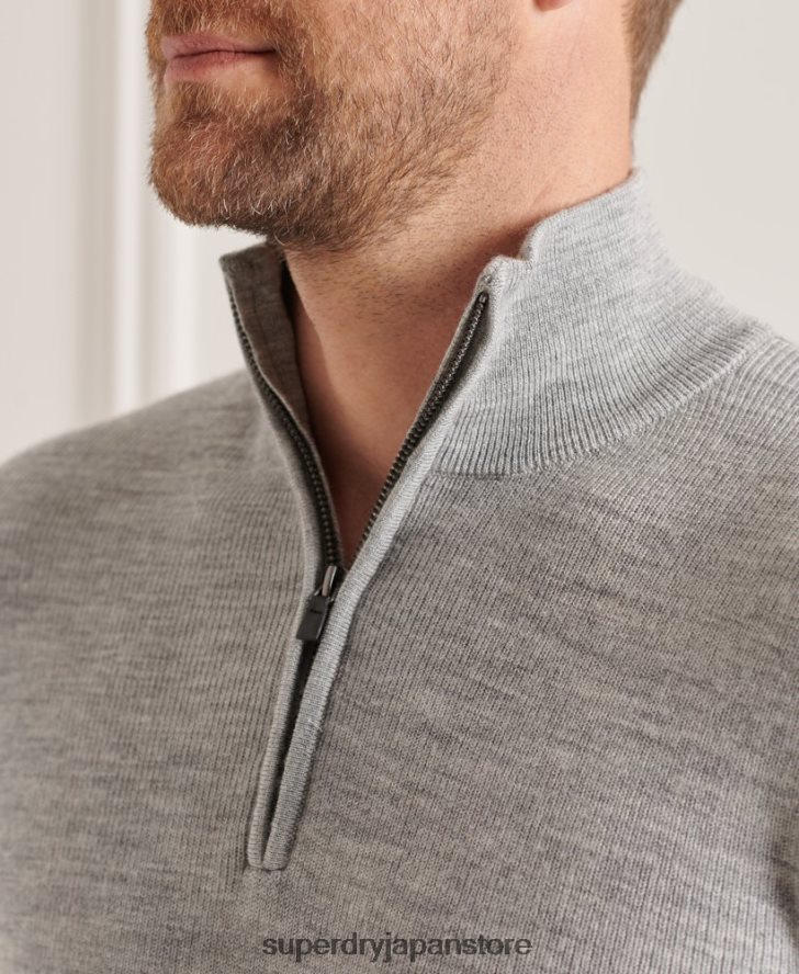 スタジオメリノヘンリージャンパー 男性 Superdry 衣類 グレー 2J62PZ1295