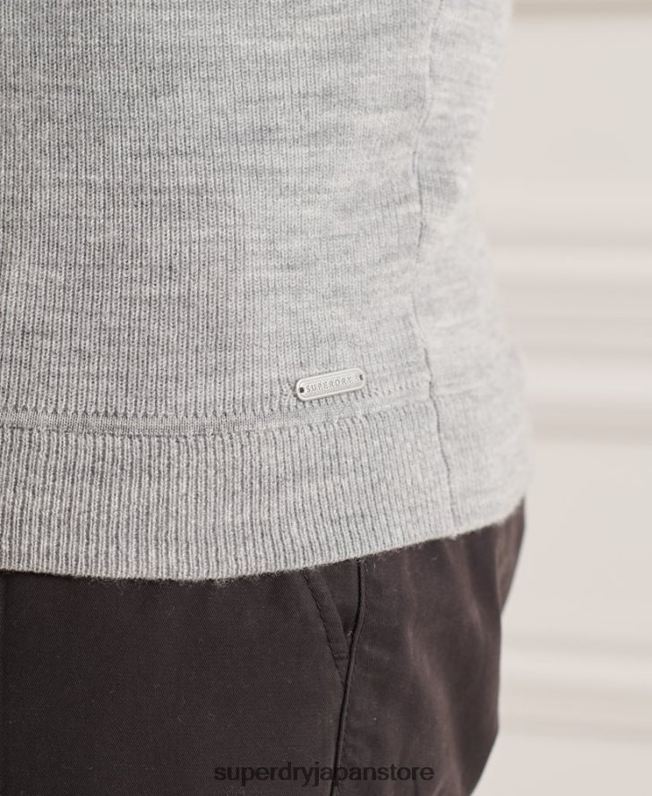 スタジオメリノヘンリージャンパー 男性 Superdry 衣類 グレー 2J62PZ1295