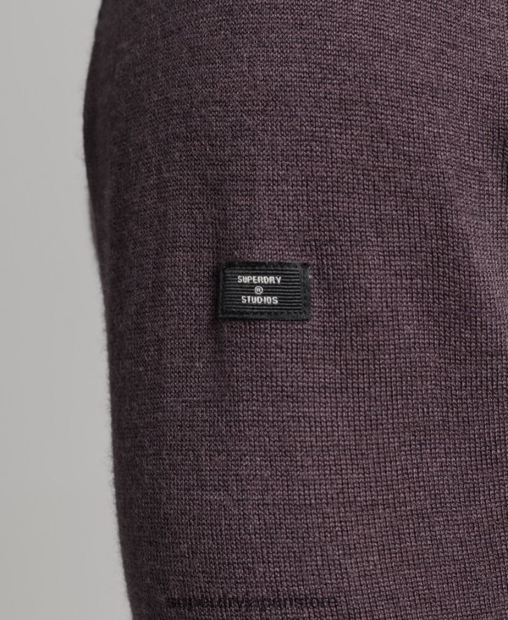 メリノロールネックセーター 男性 Superdry 衣類 紫 2J62PZ1298