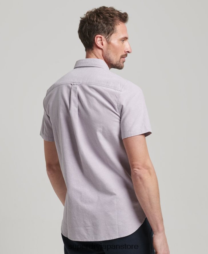 オックスフォード半袖シャツ 男性 Superdry 衣類 紫 2J62PZ129